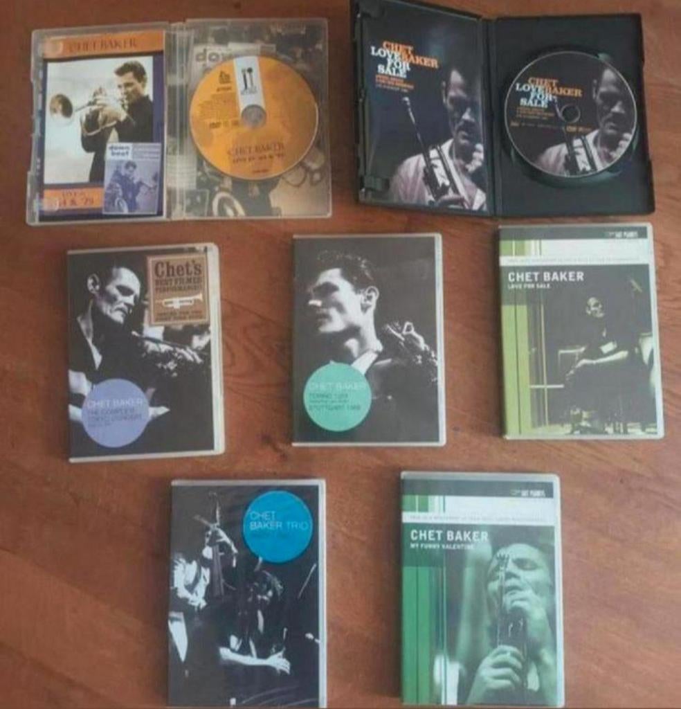 Chet Baker DVD VERZAMELING/7 dvd's in prima staat, Alle leeftijden, Ophalen of Verzenden, Zo goed als nieuw