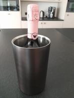 Nieuw cadeautip wijnkoeler dubbelwandig rvs zwart  lentetip, Nieuw, Ophalen of Verzenden, Minder dan 5 flessen, Metaal