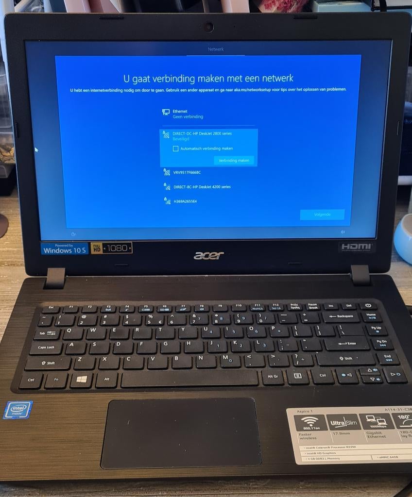 acer aspire laptop, Ophalen, 64 GB of meer, 2 tot 3 Ghz, Qwerty