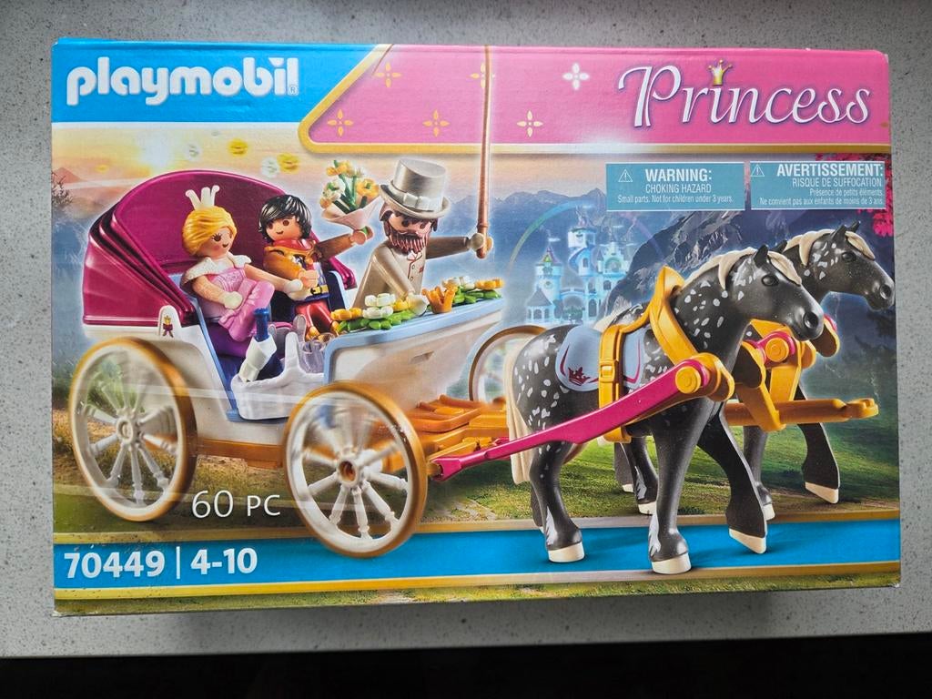 Playmobil Princess paardenkoets 70449 nieuw!, Ophalen of Verzenden, Nieuw