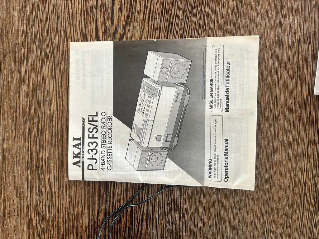 Akai PJ-33 FS/FL 4-Band Stereo Radio Cassette Recorder, Audio, Tv en Foto, Stereo-sets, Gebruikt, Cassettedeck, Akai, Draagbaar