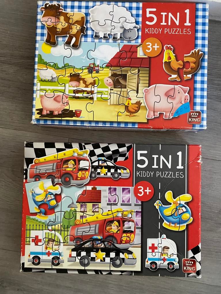 5in1 puzzels twee stuks, Ophalen, Zo goed als nieuw
