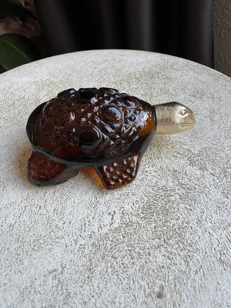 Vintage Avon Topaze. Amber Turtle Glass Perfume Bottle 1970, Ophalen of Verzenden, Nieuw
