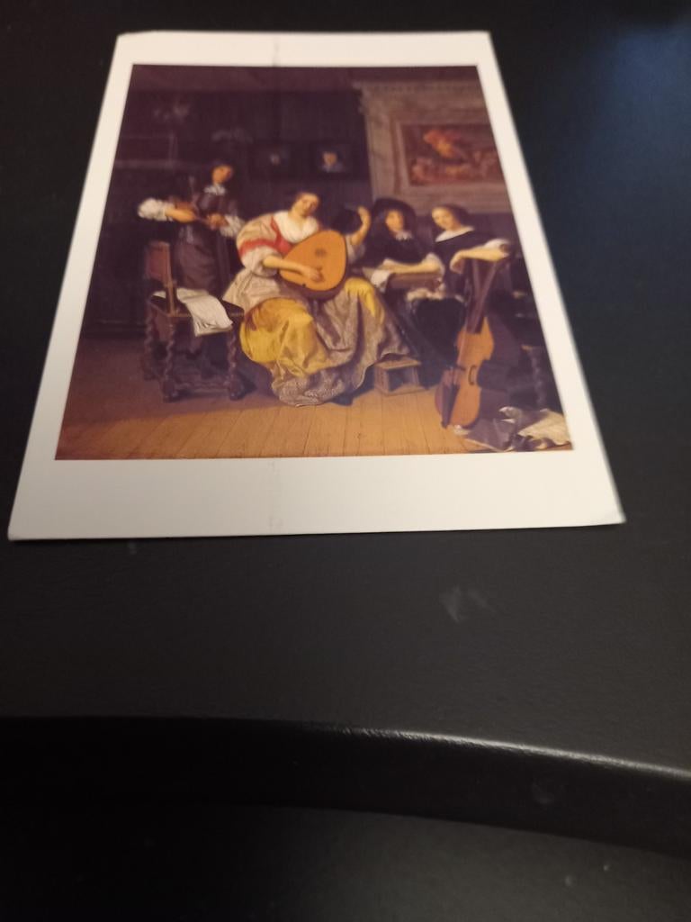 Kunstkaart Santacker. Musicerend gezelschap. Ongelopen, Verzenden, 1940 tot 1960, Ongelopen, Sterren en Beroemdheden