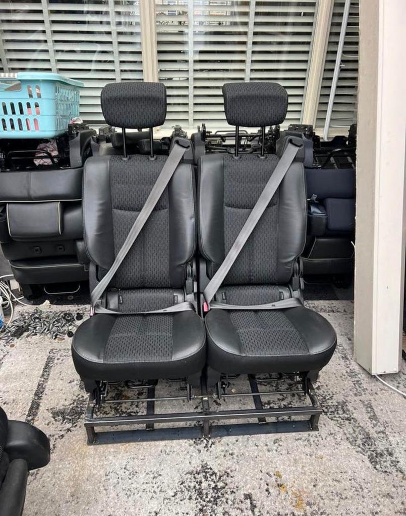 2 persoons bankje half leer 3p gordels isofix zelfbouwcamper, Ophalen, Gebruikt