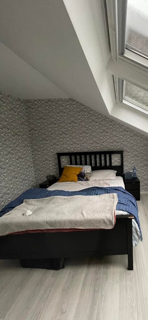 Hemnes tweepersoonsbed 160x200, Huis en Inrichting, Ophalen, Gebruikt, Tweepersoons, Hemnes ikea