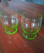 Glazen uraniumglas Annagroen 2 stuks, Ophalen, Zo goed als nieuw, Overige typen