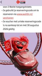 3 Volle Spaarkaarten Walibi, 2e ticket gratis, Tickets en Kaartjes, Twee personen, Ticket of Toegangskaart