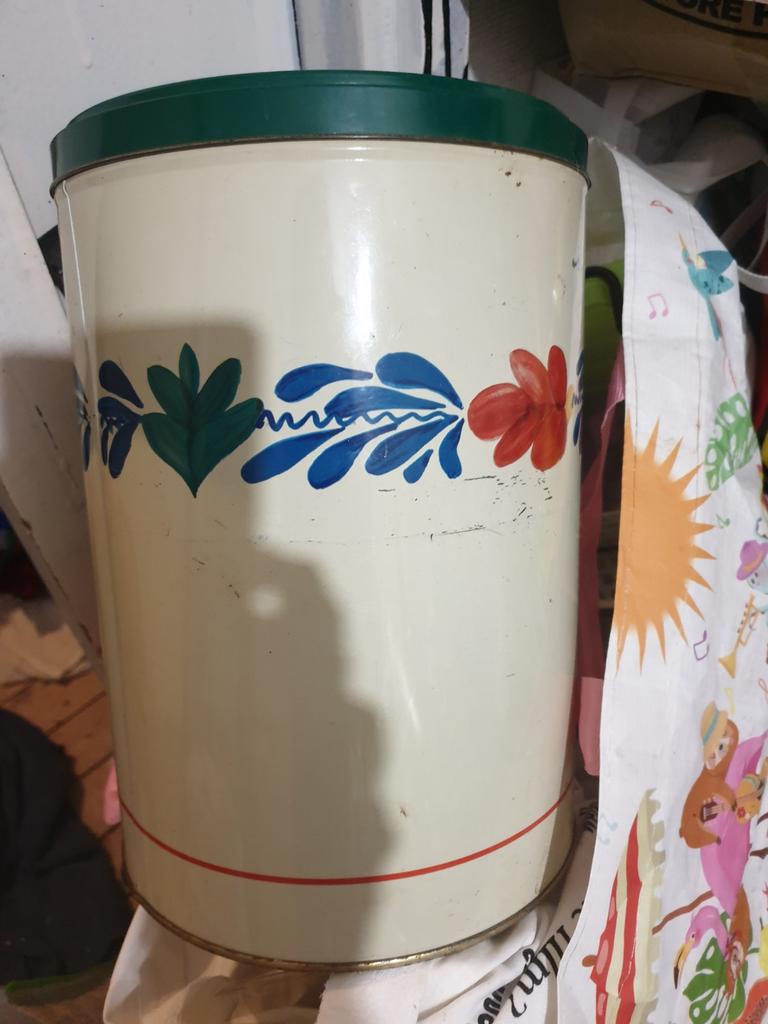 Groot boerenbont bont blik, Ophalen, Gebruikt, Overige