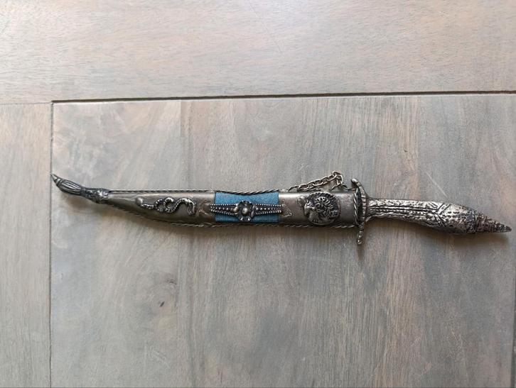 Antieke vintage dolk in schede, Verzamelen, Militaria | Algemeen, Mes of Dolk, Ophalen of Verzenden