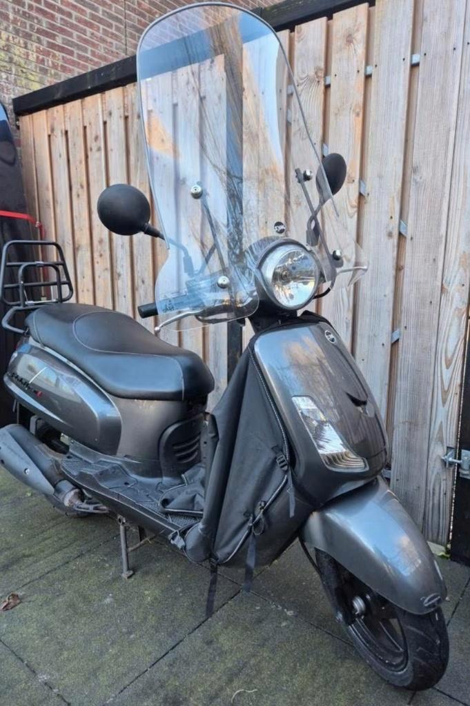 SYM Fiddle II injectie | Porsche Grey | 45 km/h, Fietsen en Brommers, Scooters | SYM, Gebruikt, Fiddle, Maximaal 45 km/u, Benzine