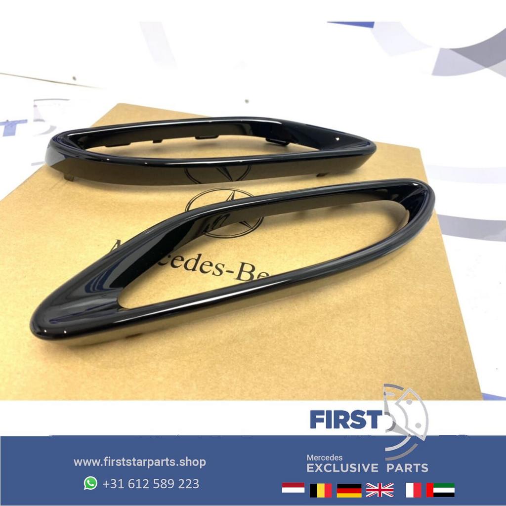 AMG LINE UITLAAT SIERLIJSTEN ZWART L/R Mercedes A B C CLA GL, Gebruikt, -, Ophalen of Verzenden, -