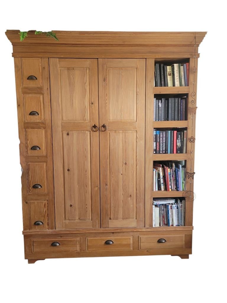 Handgemaakte grenen kast, Ophalen, Gebruikt