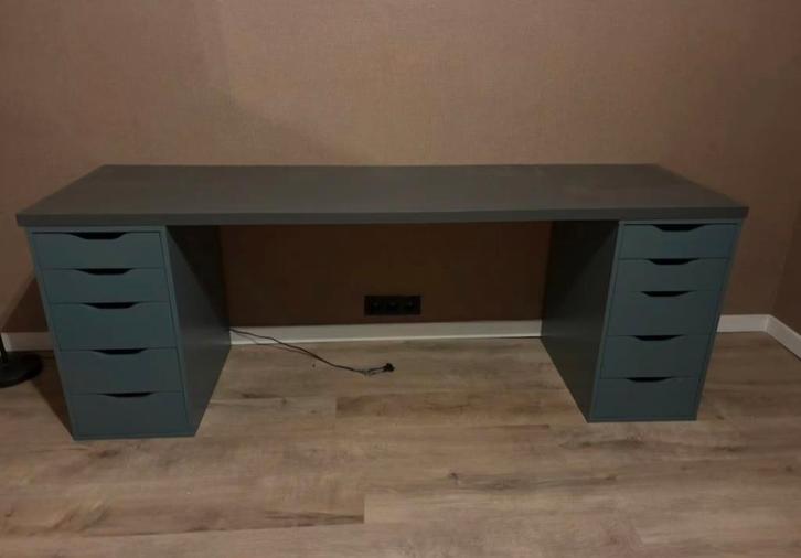 Bureaux, Huis en Inrichting, Bureaus, Zo goed als nieuw, Meerkleurig, Met wielen, Met lades, Opzetstuk, Ophalen