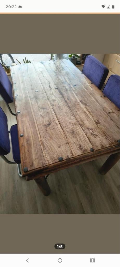 Eettafel, Ophalen, Zo goed als nieuw, Rechthoekig, 50 tot 100 cm