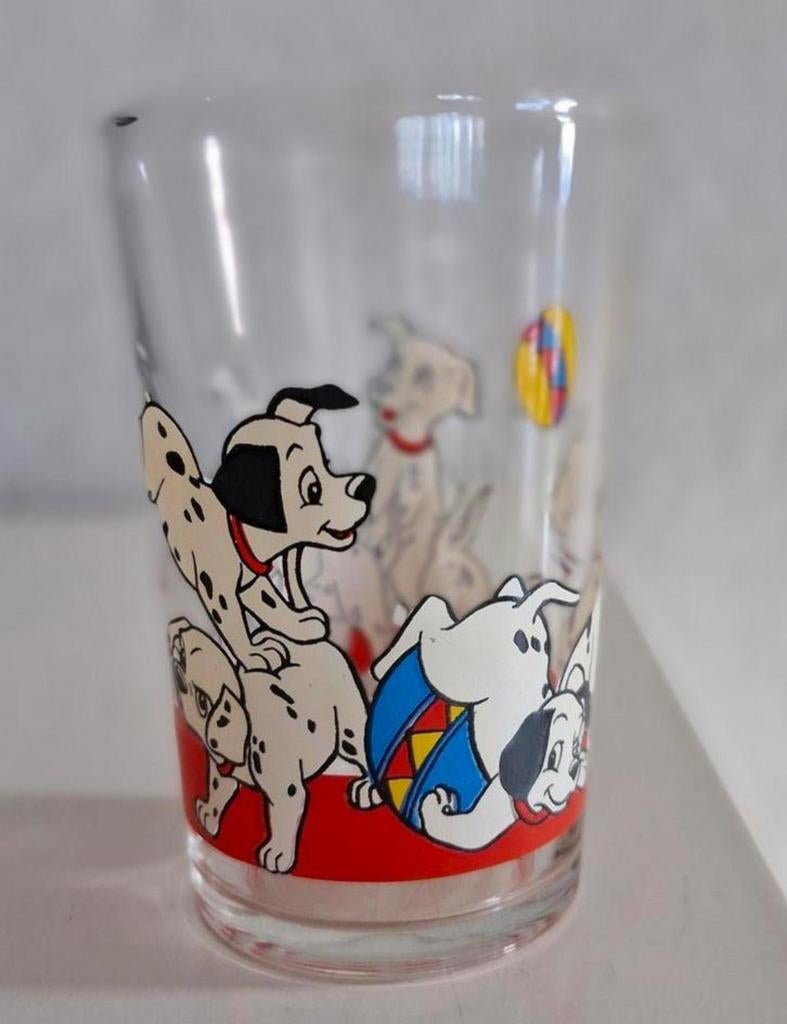 Glas 101 Dalmatiers, Verzamelen, Glas en Borrelglaasjes, Ophalen of Verzenden, Zo goed als nieuw, Frisdrankglas