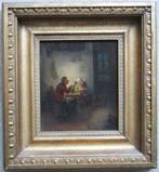 Petrus Marius Molijn 1819-1849 == interieur bij kaarslicht, Ophalen of Verzenden