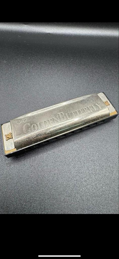 Vintage Golden Butterfly Mondharmonica, Muziek en Instrumenten, Ophalen of Verzenden, Gebruikt, Diatonisch, C-mondharmonica