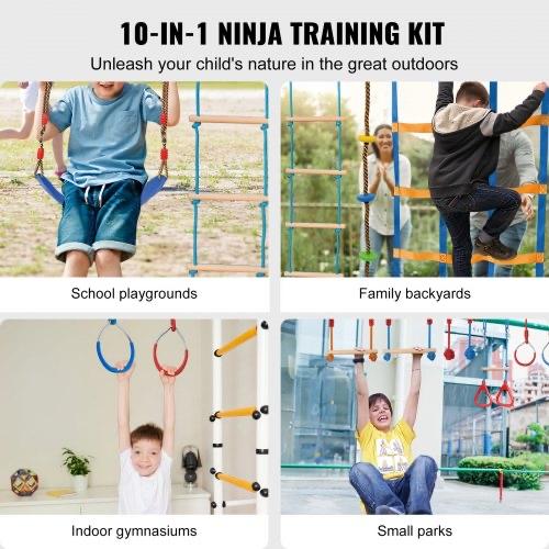 Vevor Ninja Slackline Hindernisbaan voor Kinderen, Ophalen, Nieuw, Klimnet