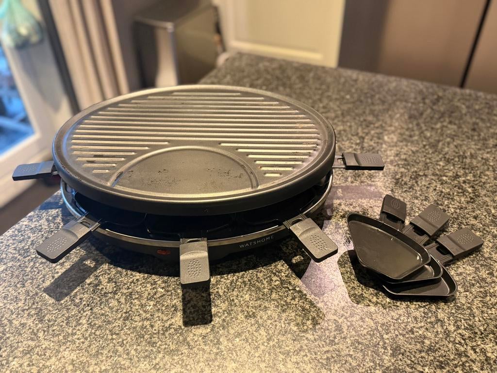 Raclette grill gourmet voor 8 personen - WatsHome, Ophalen of Verzenden, Gebruikt, Tafelgrill