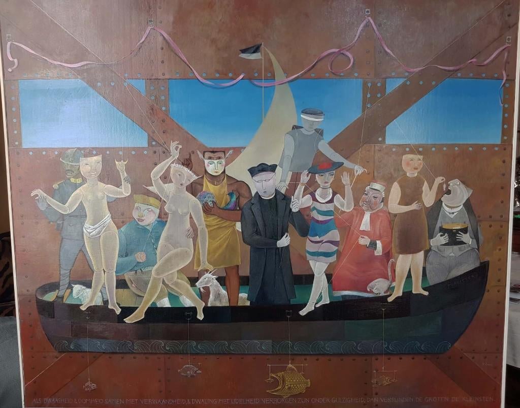 Frans Van Loock schilderij olie op doek., Ophalen