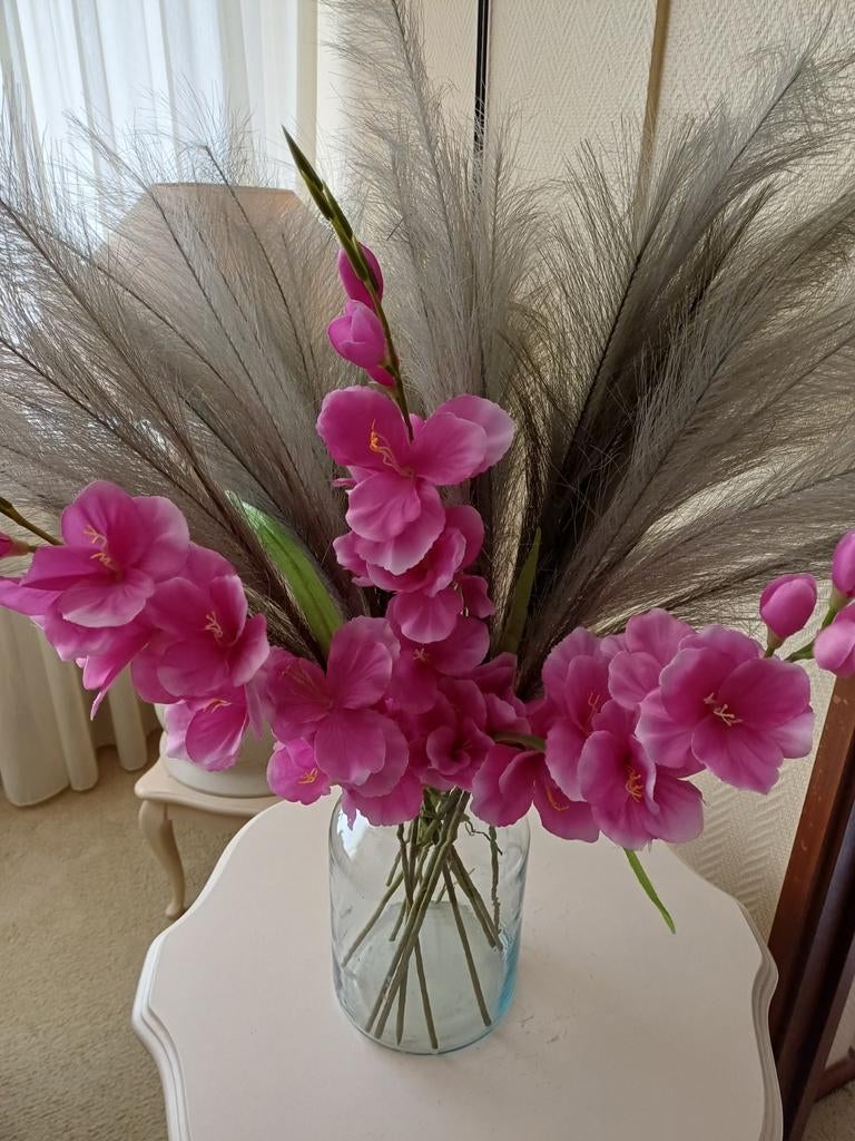 3 prachtige gladiolen  - fuchsia, Ophalen of Verzenden