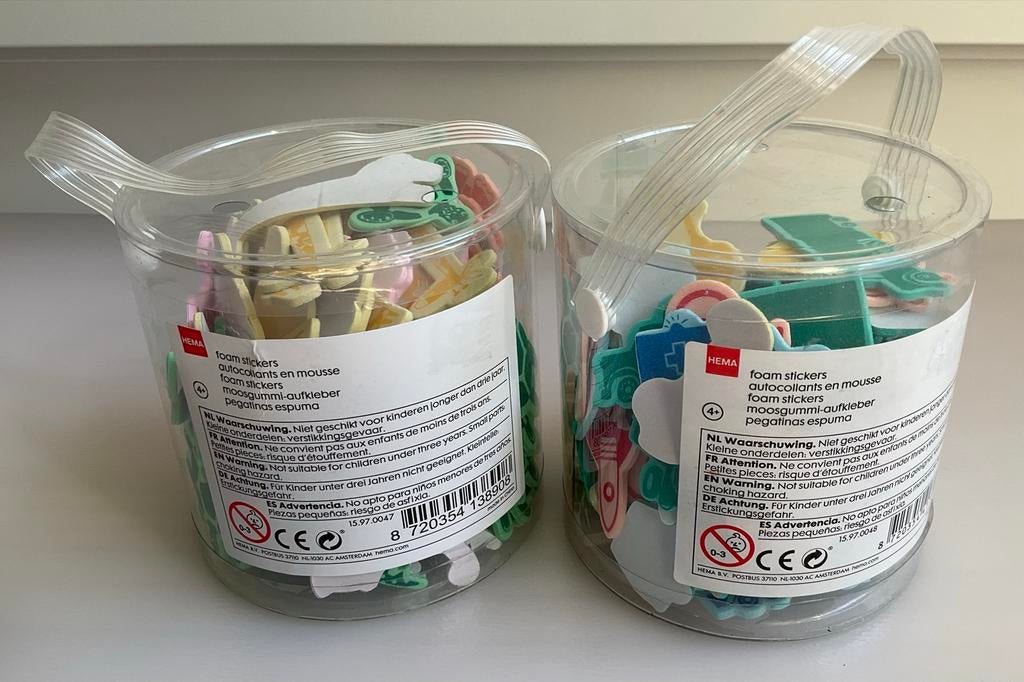 HEMA foam stickers wilde dieren en voertuigen - NIEUW, Zelfklevend, Dieren, Nieuw, Meerkleurig