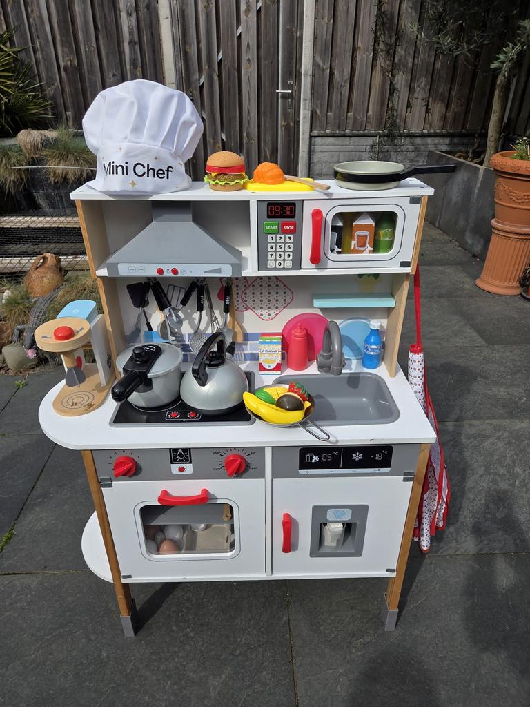 ‍ Complete Houten Speelkeuken incl. accessoires, Ophalen, Zo goed als nieuw