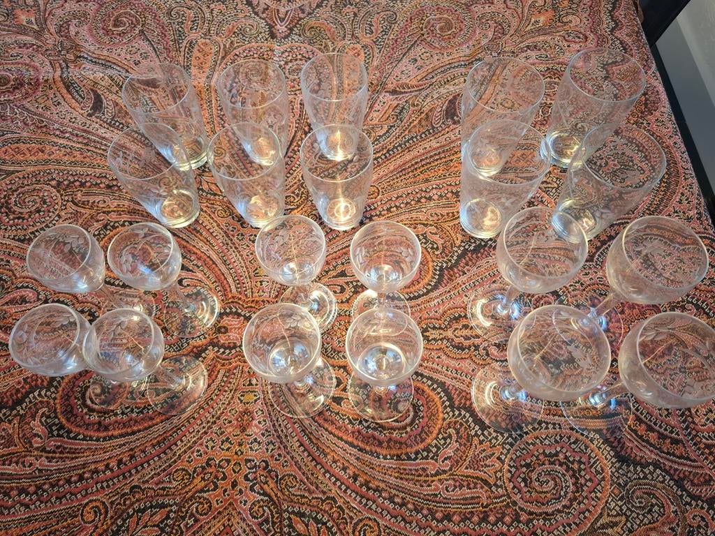 Vintage glasservies, Ophalen of Verzenden