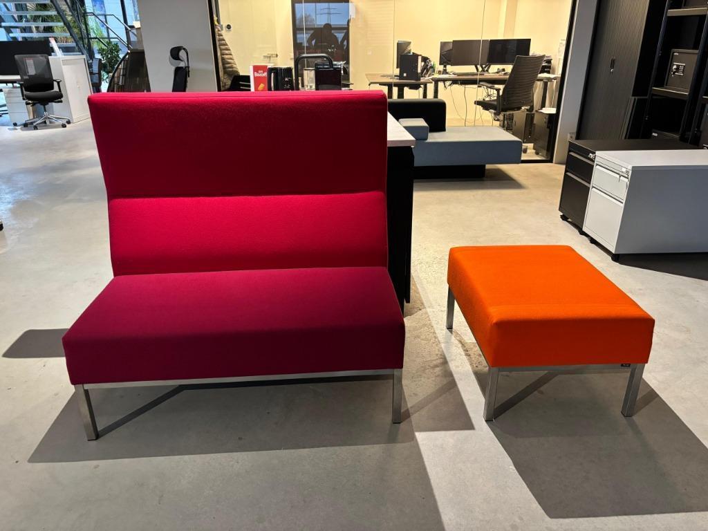 Casala Palau design bank treinbank + hocker, Stof, Minder dan 75 cm, Tweepersoons, Ophalen of Verzenden