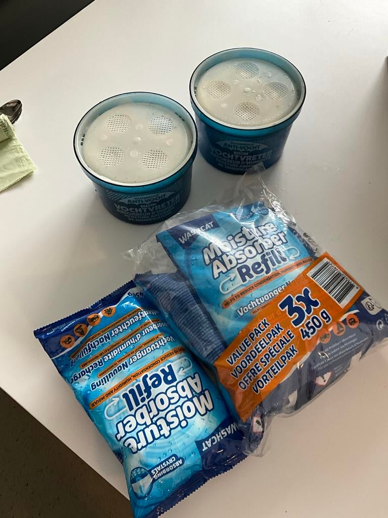 Vochtvreters met navulling - Bison & Washcat, Ophalen, Gebruikt