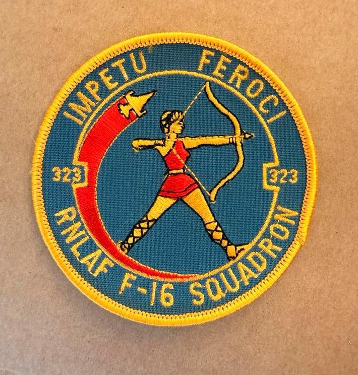 323 RNLAF F-16 Squadron, Verzenden, Luchtmacht, Nederland, Embleem of Badge