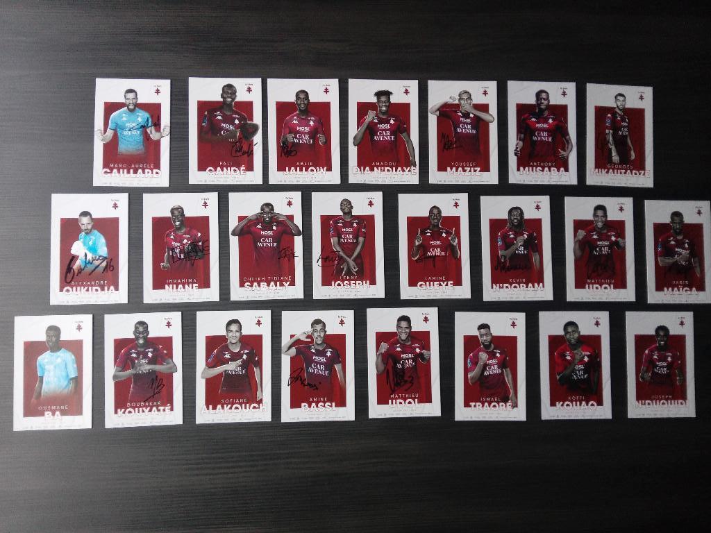 2022-2023 set gesigneerde spelerskaarten van FC Metz, Ophalen of Verzenden, Nieuw, Buitenlandse clubs, Spelerskaart