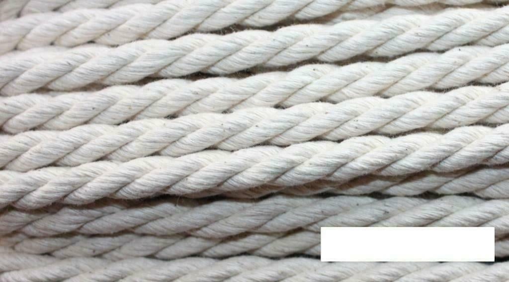 Katoentouw geslagen ecru naturel 8mm, Info@alletouw.nl, Nieuw, Ophalen of Verzenden, Trekwei 13
