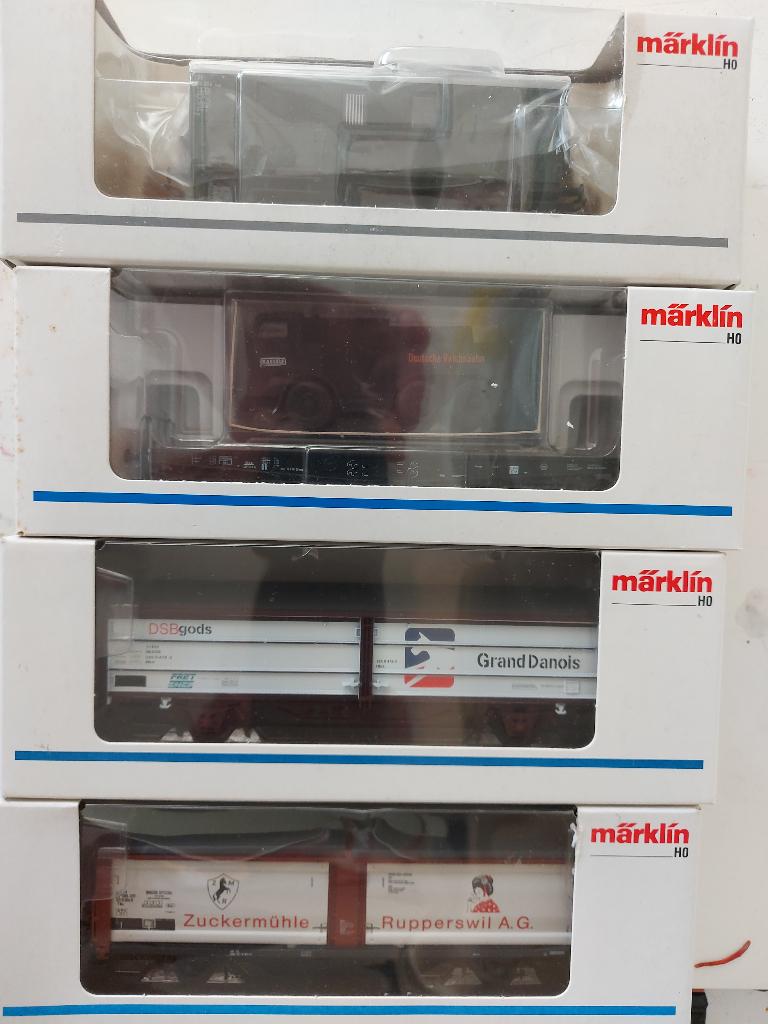 4 Marklin Diverse Goederen Wagons, Hobby en Vrije tijd, Modeltreinen | H0, Wisselstroom, Ophalen of Verzenden, Märklin, Nieuw