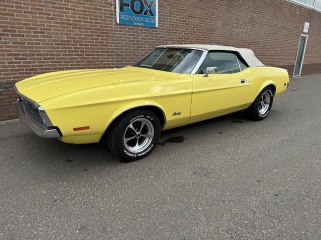Ford Mustang Cabrio 1972 met 351 motor AUT, Auto's, Oldtimers, Particulier, Ford USA, Benzine, Cabriolet, Automaat, Zwart, Kunstmatig leder