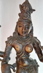 Bronzen Ardhanarishvara-idool beeld Panchaloha Shiva Parvati, Ophalen of Verzenden, Gebruikt