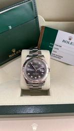 Rolex datejust dark Rhodium 10 daimonds, Staal, Rolex, Polshorloge, Ophalen of Verzenden