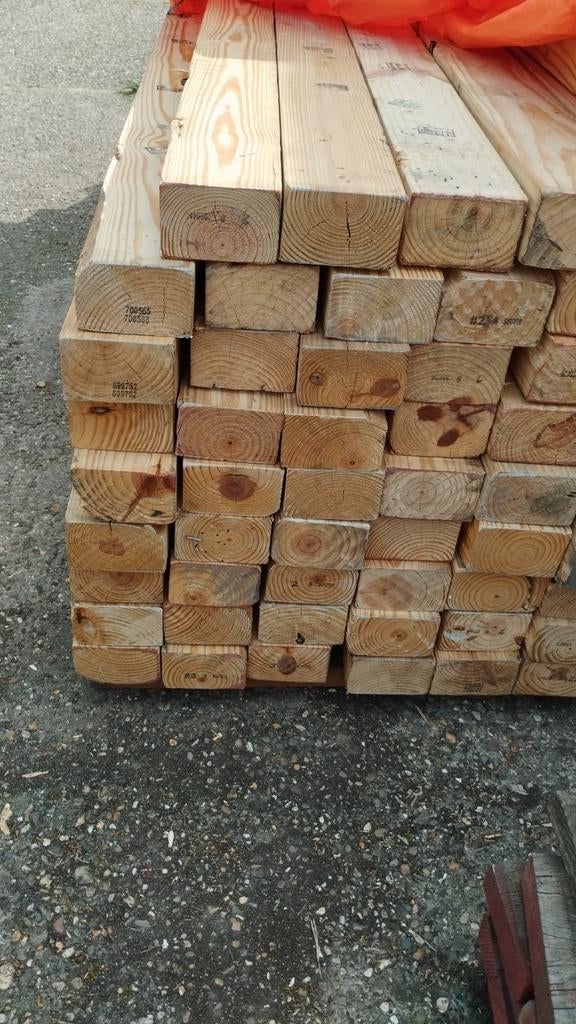 Amerikaans Grenen Balken 14x9x245cm, Doe-het-zelf en Verbouw, Hout en Planken, Grenen, Ophalen of Verzenden, Zo goed als nieuw