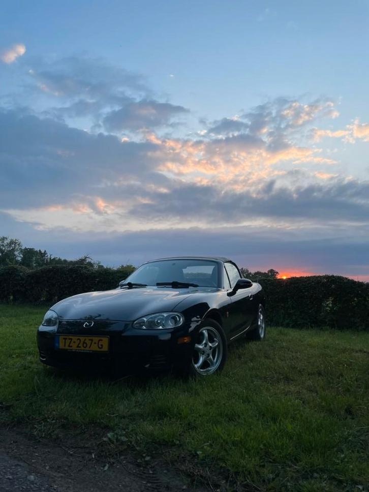Mazda MX-5 1.6 I 2001 Zwart, Auto's, Mazda, Particulier, MX-5, Elektrische ramen, Open dak, Benzine, Euro 3, E, Cabriolet, Handgeschakeld