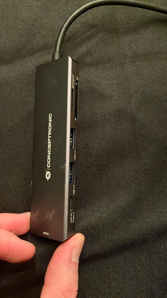 Conceptronic Docking Station 6 in 1 USB 3.2 Gen 1, Computers en Software, Dockingstations, Zo goed als nieuw, Docking station