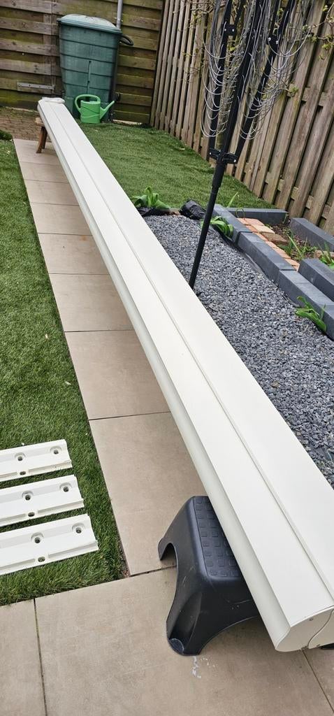 Knikarmscherm automatisch 5,5 meter breed, 150 tot 300 cm, Ophalen of Verzenden, Knikarmscherm