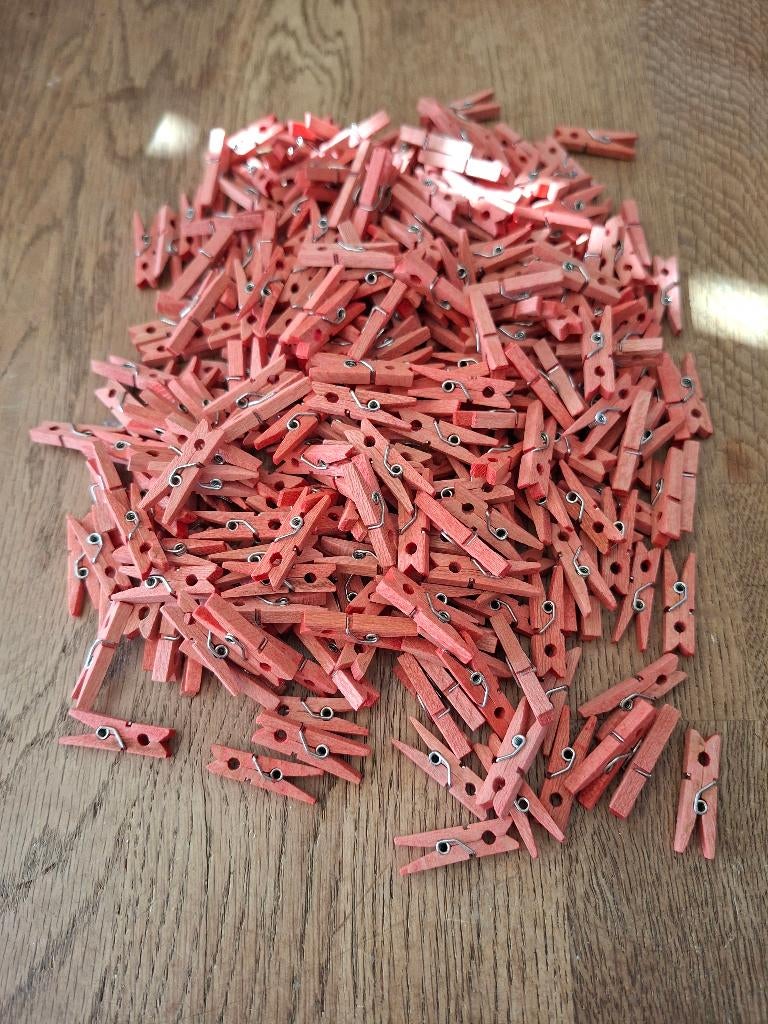 325 mini wasknijpers hout rood 2,5 cm, Anneonline, Steenbergen, Shop@wesell4u.nl, Nieuw