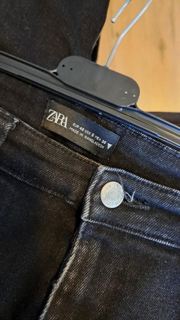 Zara Zwarte Jeans - Maat 40, Verzenden, Zo goed als nieuw, W30 - W32 (confectie 38/40), Zara