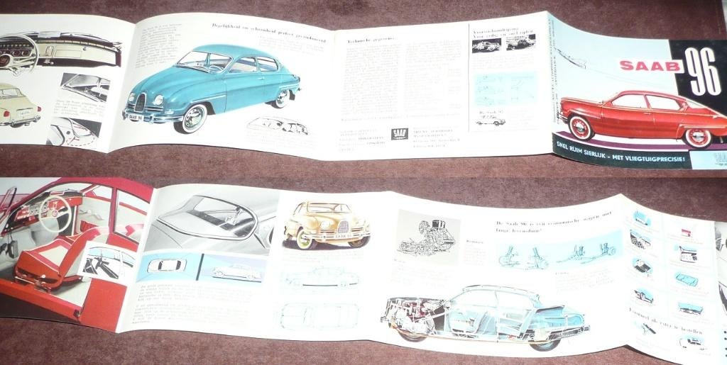 Saab 96 brochure 1960., Ophalen of Verzenden, Zo goed als nieuw, Overige merken, Saab 96 brochure 1960.
