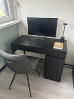 Ikea micke bureau met comfortabele stoel - Zwart, Ophalen, Zo goed als nieuw, Bureau