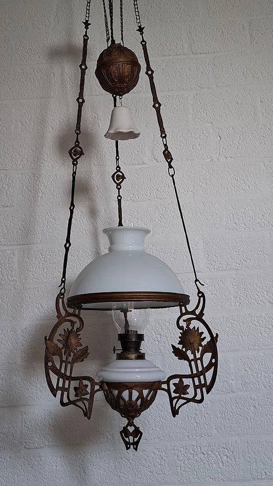 olie hanglamp, Ophalen