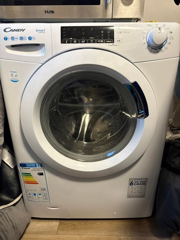 Candy wasmachine 7 kg, Witgoed en Apparatuur, Wasmachines, Ophalen, Minder dan 85 cm, Zo goed als nieuw, 1200 tot 1600 toeren