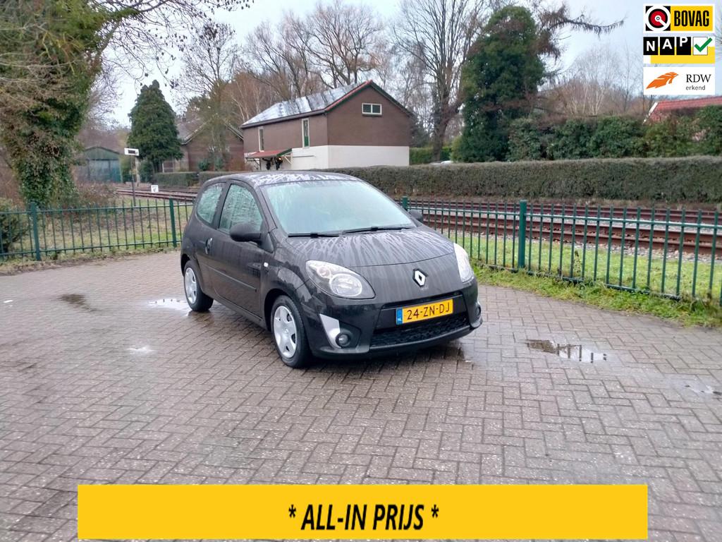 Renault Twingo 1.2-16V Dynamique airco dubbel achterstoel AL, Auto's, Gebruikt, 4 cilinders, 4 stoelen, Zwart
