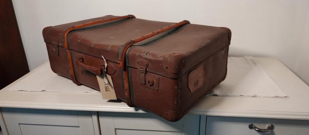 K566 VINTAGE jaren 30-40 koffer / hutkoffer, Sieraden, Tassen en Uiterlijk, Koffers, Overige materialen, Gebruikt, Onbekend, Ophalen of Verzenden